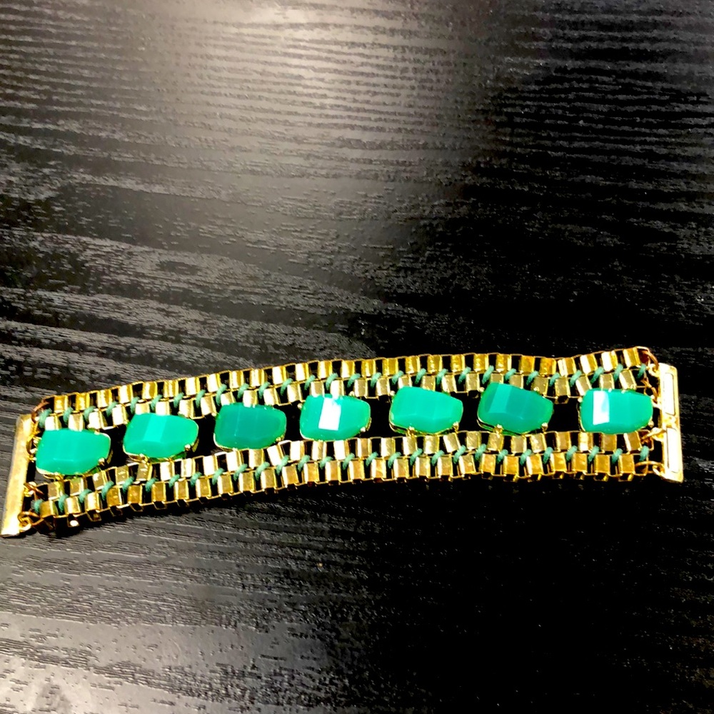 Beautiful magnetic bracelet with simulated stones